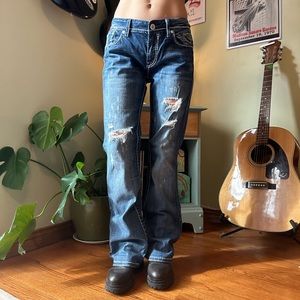 Y2K Contrast Stitch Vigoss Jeans